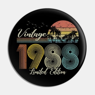 Vintage 1988 Limited Edition Men Women 32 Birthday Pin