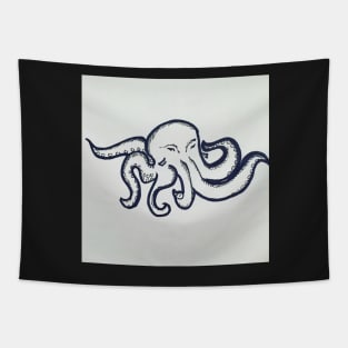 Octopus in black and white Tapestry