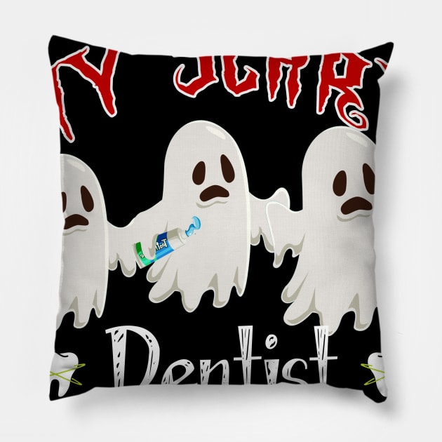 This Is My Scary Dentist Costume Funny Halloween Gift Pillow by Simpsonfft