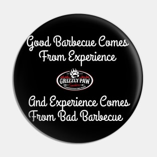 Good BBQ Bad BBQ Tee Shirt Pin