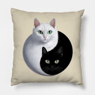 Yin Yang by two cats Pillow