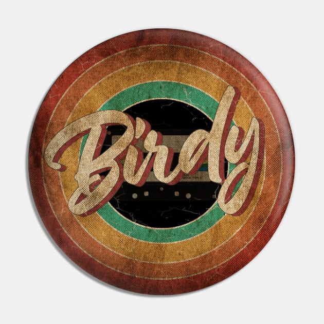 Birdy Vintage Circle Art Pin by antongg