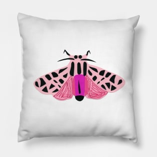 Paper moth (pink) Pillow