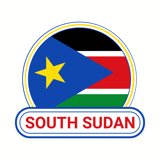 South Sudan Country Badge - South Sudan Flag by Yesteeyear