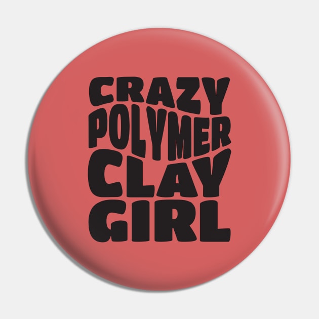 Crazy Polymer Clay Girl Pin by Pridish