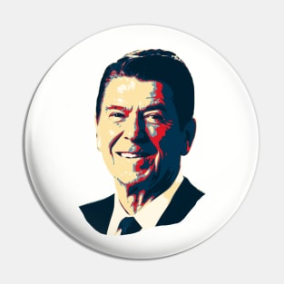 Ronald Reagan Smile Pop Art Pin