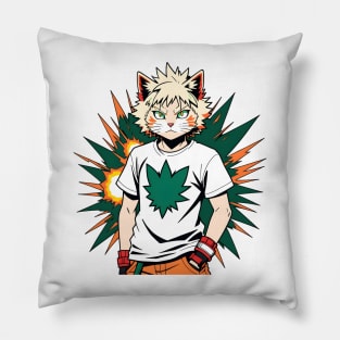 Bakugo Cat in Tee Pillow