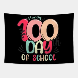 Happy 100Th Day Of School 100 Days Of School Teacher Kids Tapestry