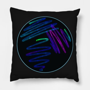 Bacterial Culture streaks on glass Petri Dish in Microbiology Lab Pillow