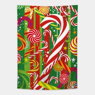 Christmas Candy Cane Tapestry