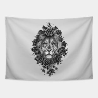 Lion in flowers Tapestry