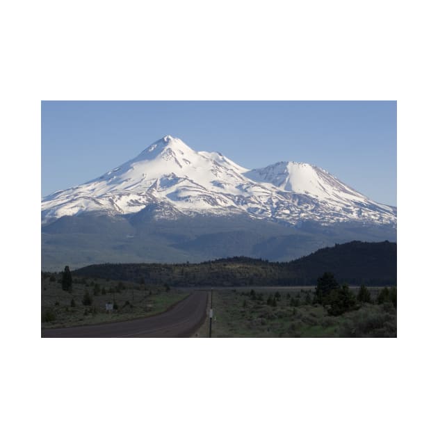 Mt. Shasta from Highway 97 by Lines