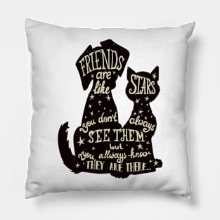 Friends are like stars Pillow