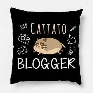 Cat and Blogger - Cattato Blogger Pillow