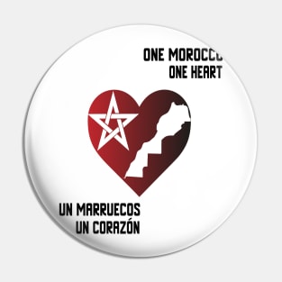 one moroccan one heart Proud Morocco Flag Gift Moroccan Lovers For Men's Women's Pin