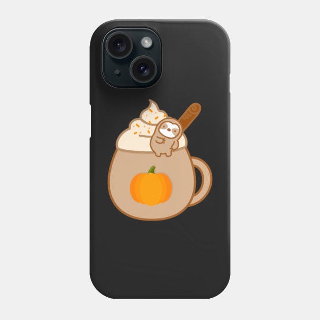 Cute Sloth Pumpkin Spice Latte Phone Case by theslothinme