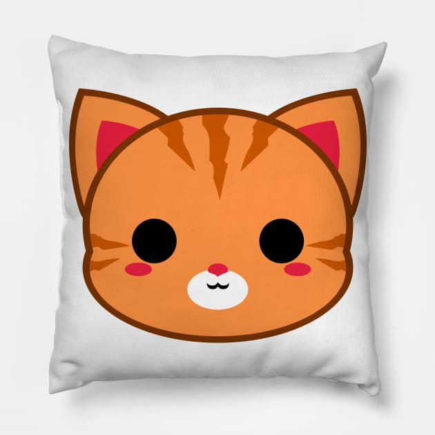 Cute Orange Ginger Cat Pillow by alien3287