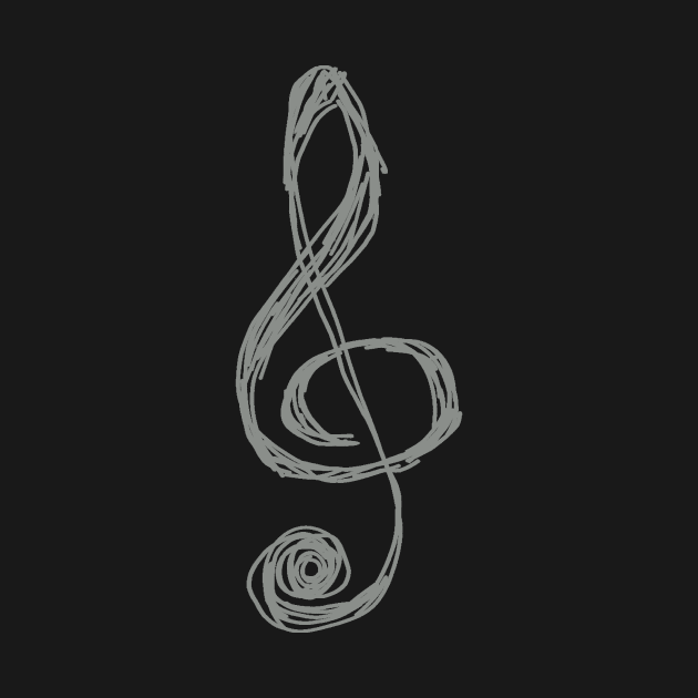 Treble Clef Musical Note Design by teesbyfifi