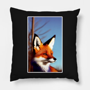 Realistic Red Fox Pillow