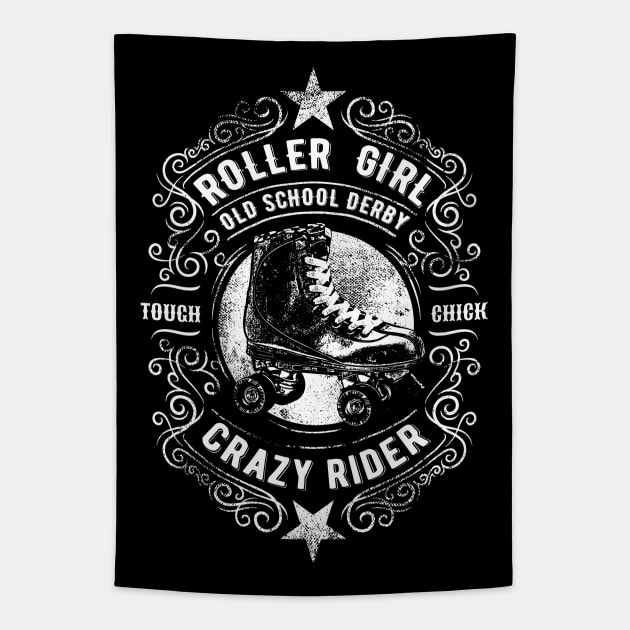 Roller Girl Crazy Rider Tapestry by LittleBean