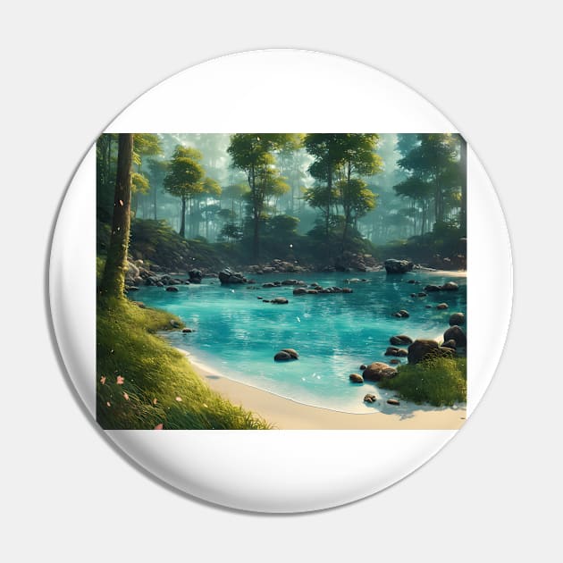 Beach and Forest Pin by Fantasyscape