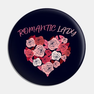 Romantic Lady of pink flowers Pin