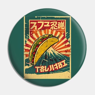 Vintage asian taco ad design Pin