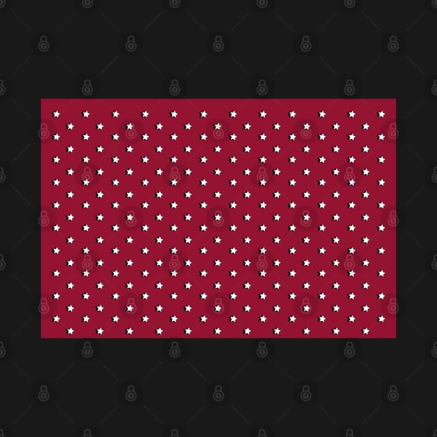 Maroon VSCO Retro Aesthetic Stars pattern by YourGoods