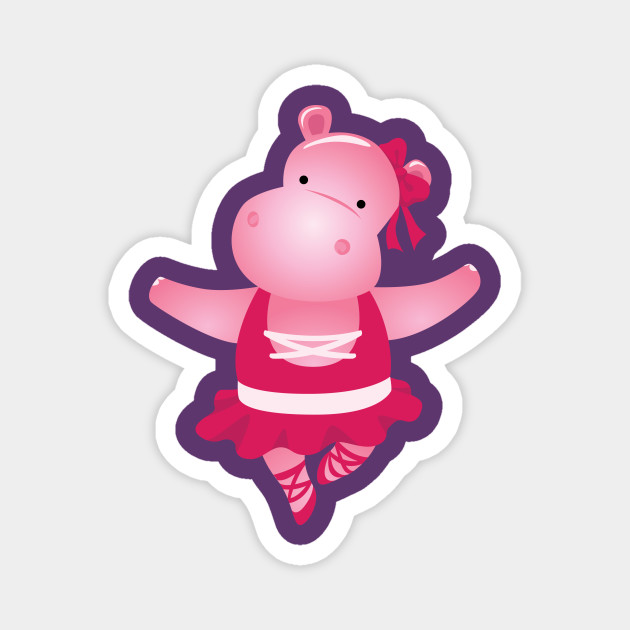 Download Ballerina Hippo Ballet Magnet Teepublic