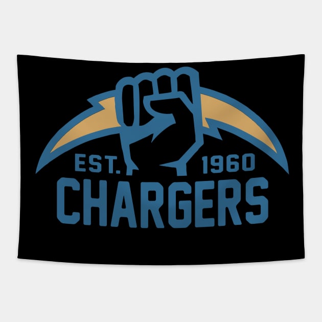 Los Angeles Chargers 1 Tapestry by Buck Tee