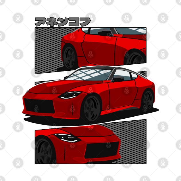 Red Nissan 400z by Rebellion Store