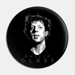 Philip Glass - Black and White Pin