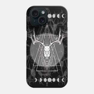 Deer Skull Pattern - Halloween, valentine Horror, Creepy Design Sticker Phone Case
