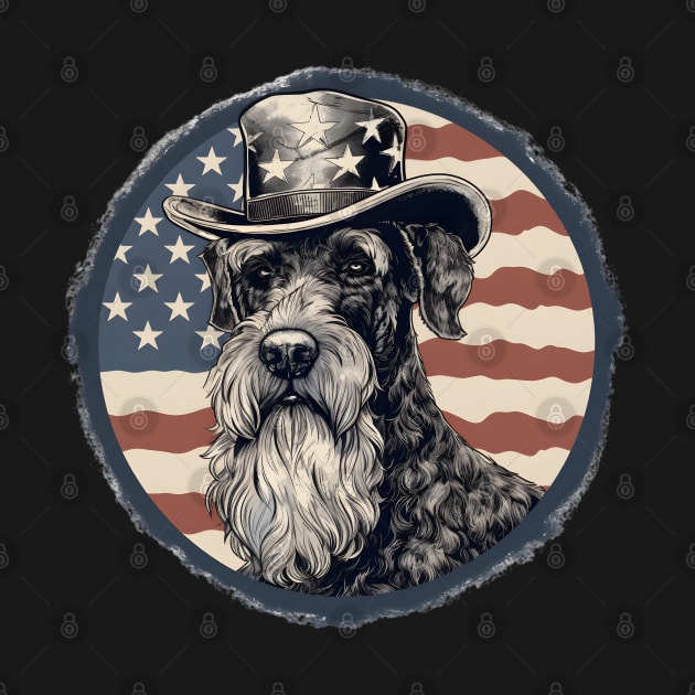 Patriotic Kerry Blue Terrier by NatashaCuteShop