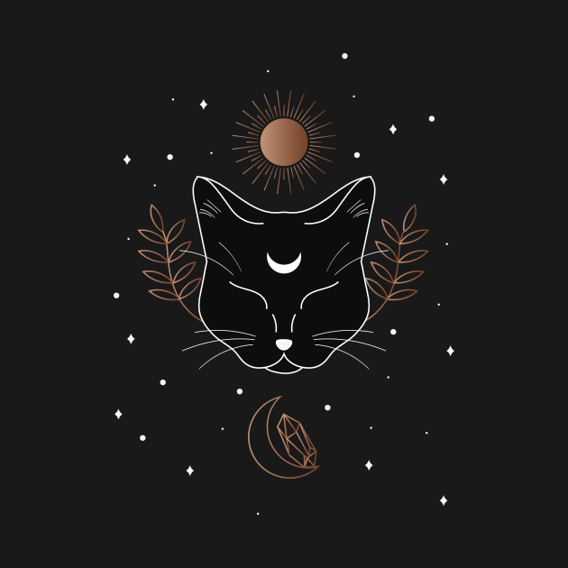 Mystical Black Cat by Metamorfose Design