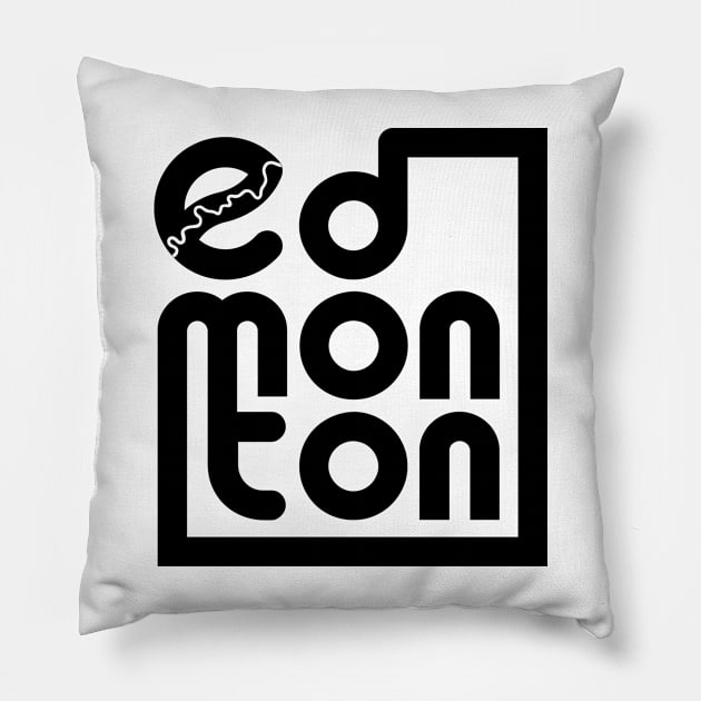 Edmonton in a box Pillow by Edmonton River