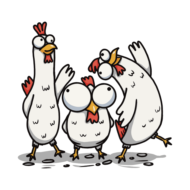 Life is Better with Chickens: Funny Cartoon Chicken by Malinda