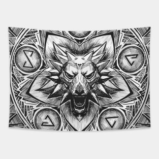 Signs of the Wolf (Square) Tapestry