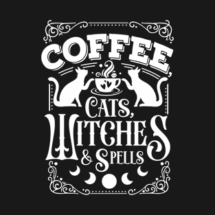 Coffee Cats Witches & Spells T-Shirt