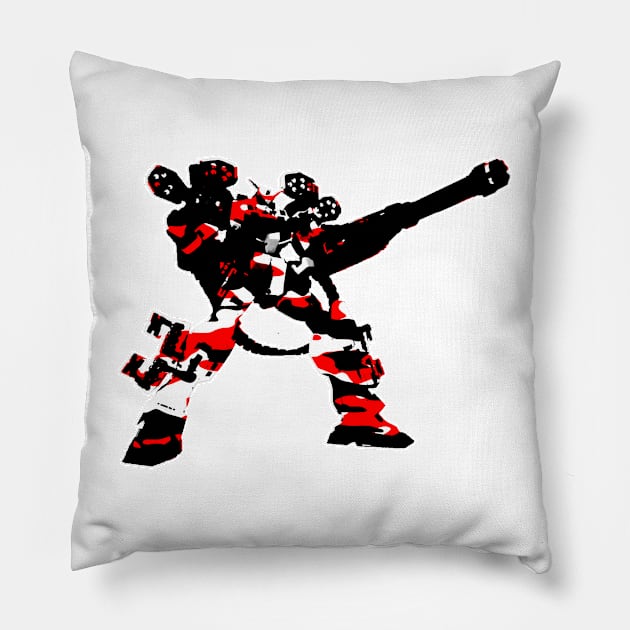 Heavy Arms in Red Pillow by DarkwingDave