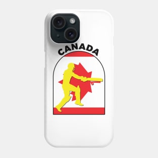 Canada Cricket Batsman Canada Flag Phone Case