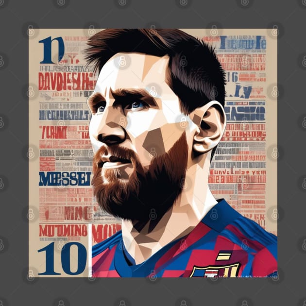 Leo Messi LM10 Tribute Futbol Soccer Gift Artwork by The GOAT Store