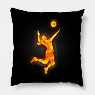 Volleyball player hitting a Volleyball Pillow