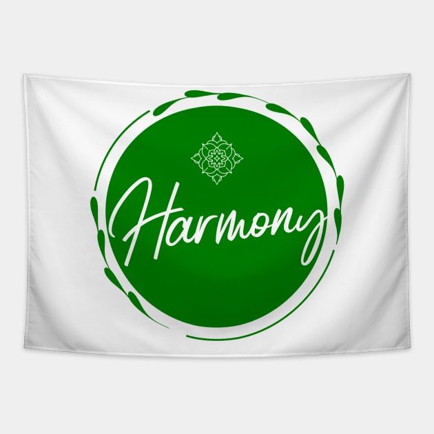 Harmony, high vibration word Tapestry by Sadie's Designs