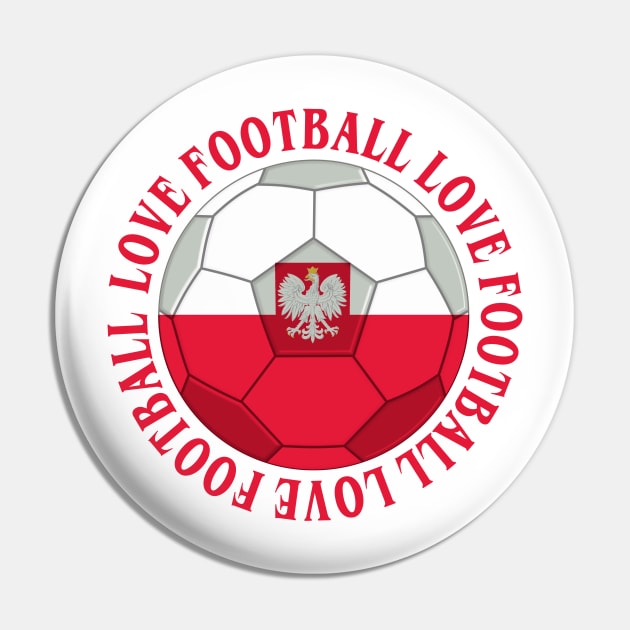 Poland- Polish Eagle Symbol Football Soccer Icon Pin by IceTees