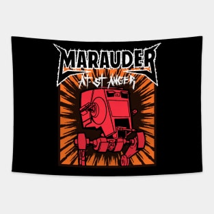 Heavy Metal Inspired Sci-fi War Machine Walker Music Band Tapestry