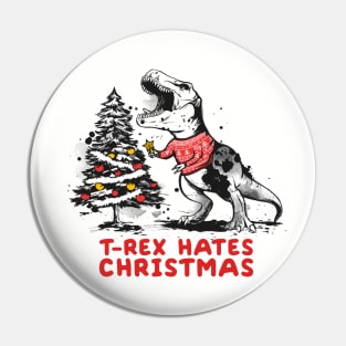 T-rex hates christmas Pin