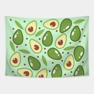 Cute tropical fruit avocado pattern Tapestry