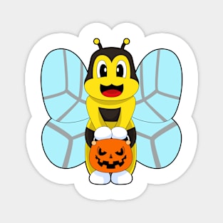 Bee Halloween Pumpkin Magnet