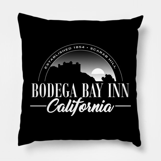 Bodega Bay Pillow by ZombieGirl01